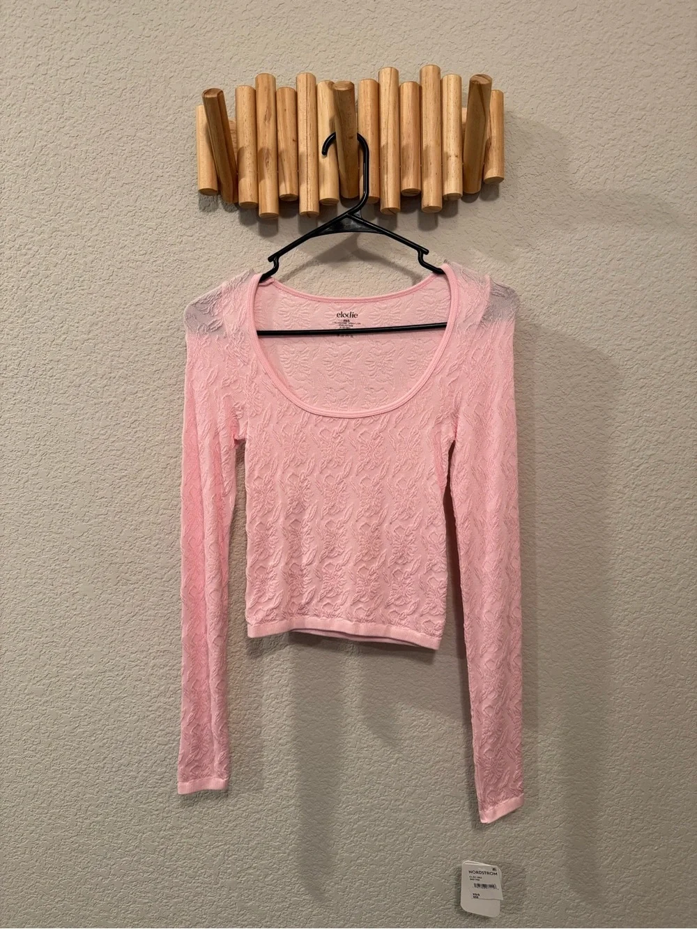 Pink Lace Long Sleeve Crop Top 💕 | Soft Girl Aesthetic | Y2K Vibes